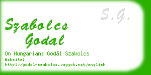 szabolcs godal business card